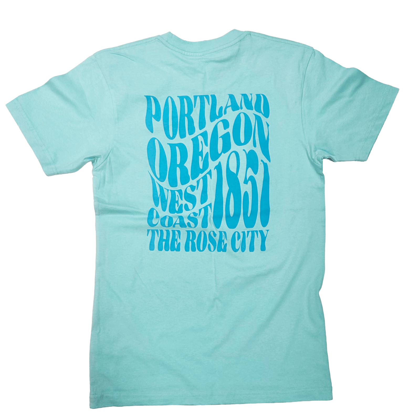 Portland Wavy Tee | Teal - Tees - Hello From Oregon