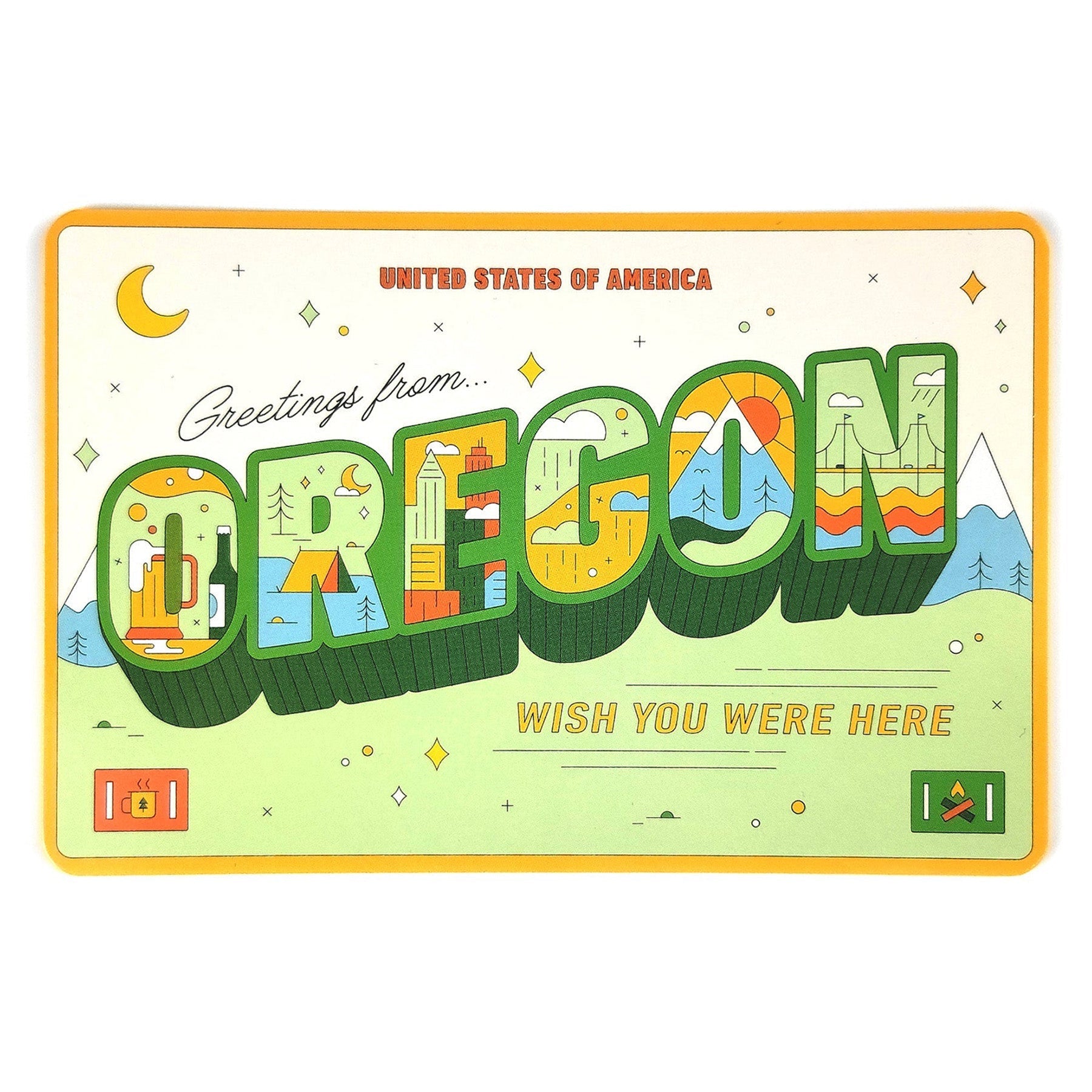Greetings From Oregon Postcard - Postcards - Hello From Oregon