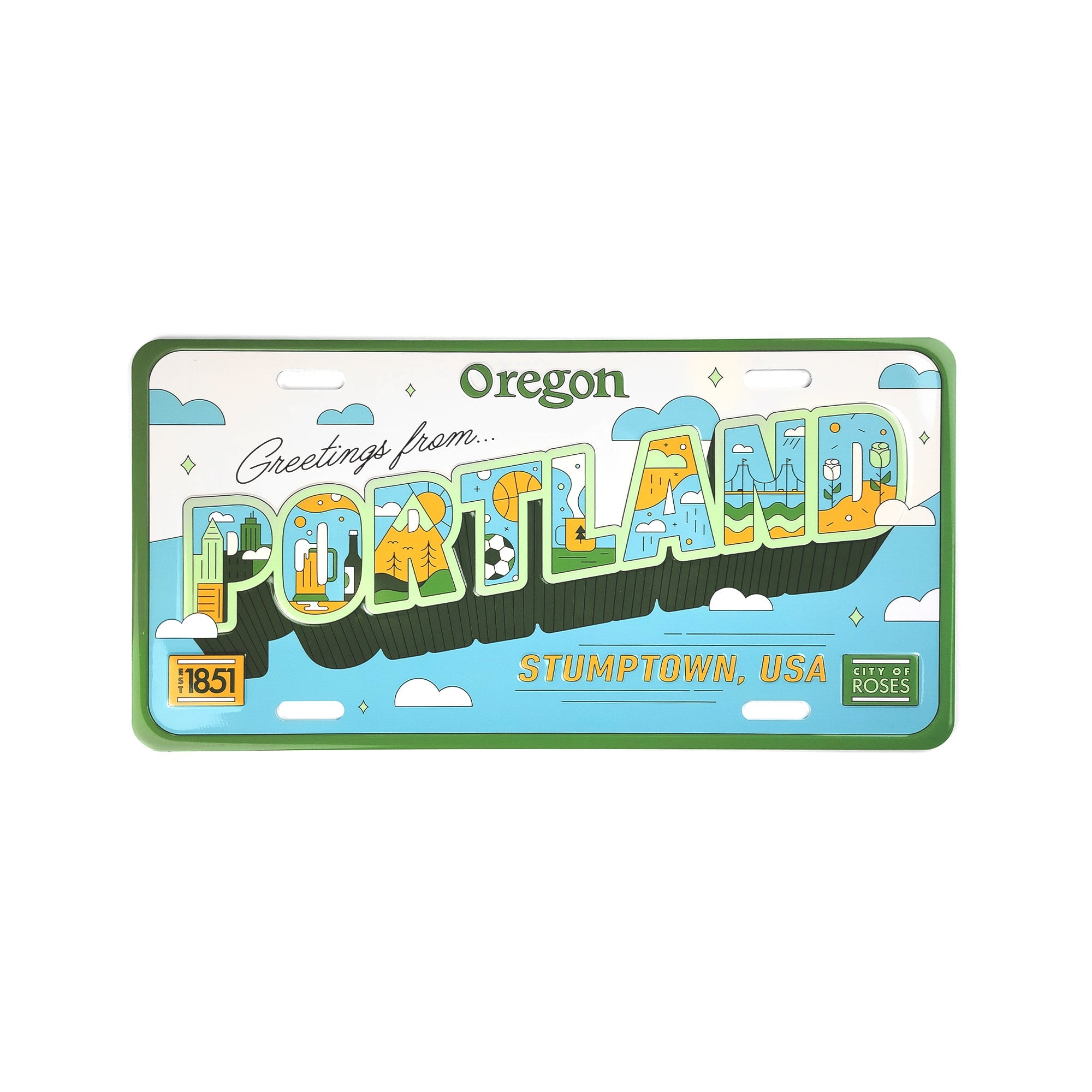 Greetings From Portland Souvenir License Plate - Vehicle License Plates - Hello From Oregon