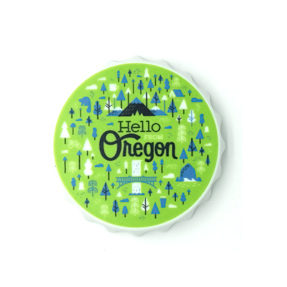Oregon Burst Bottlecap Opener Magnet - Magnets - Hello From Oregon