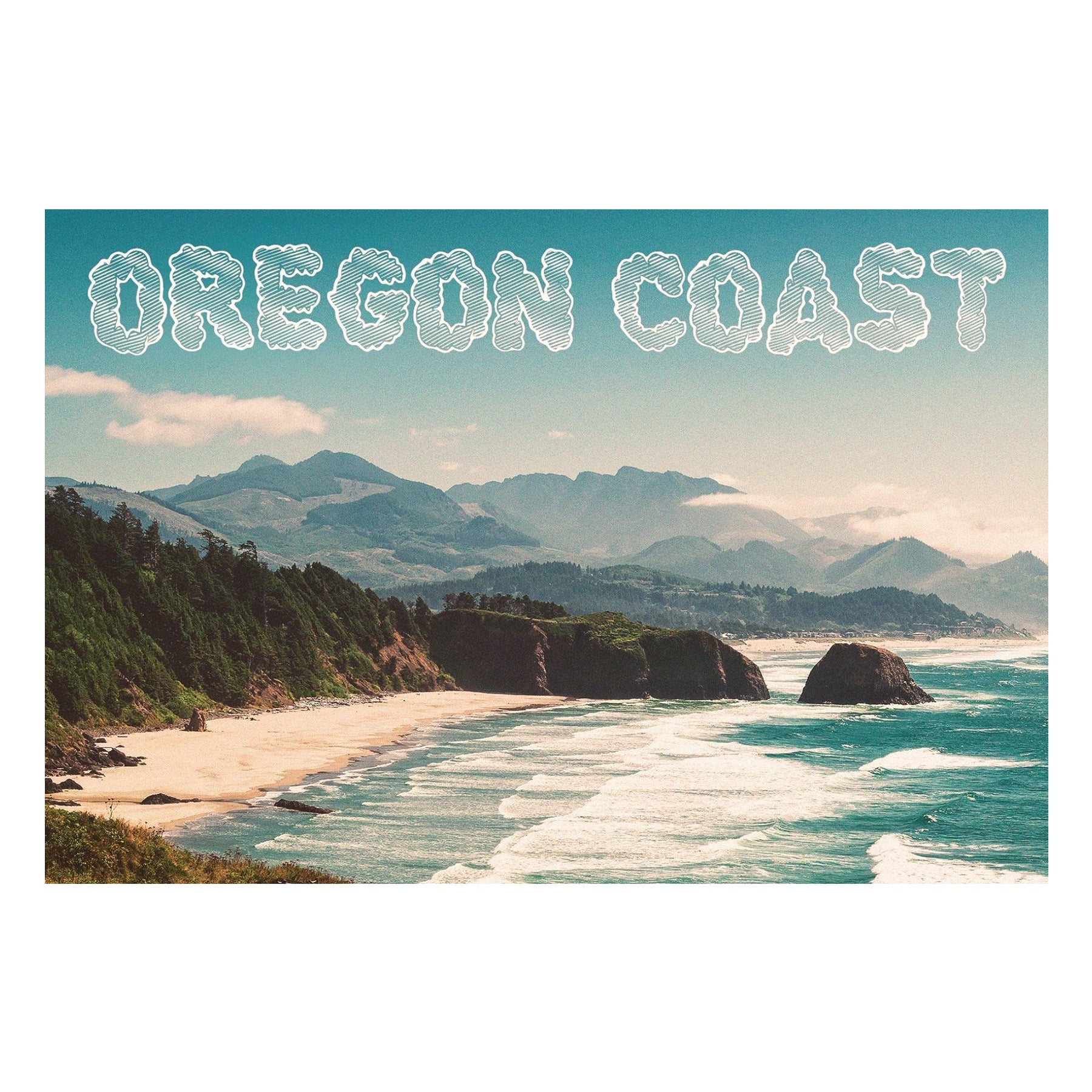 Oregon Coast Old School Postcard - Postcards - Hello From Oregon