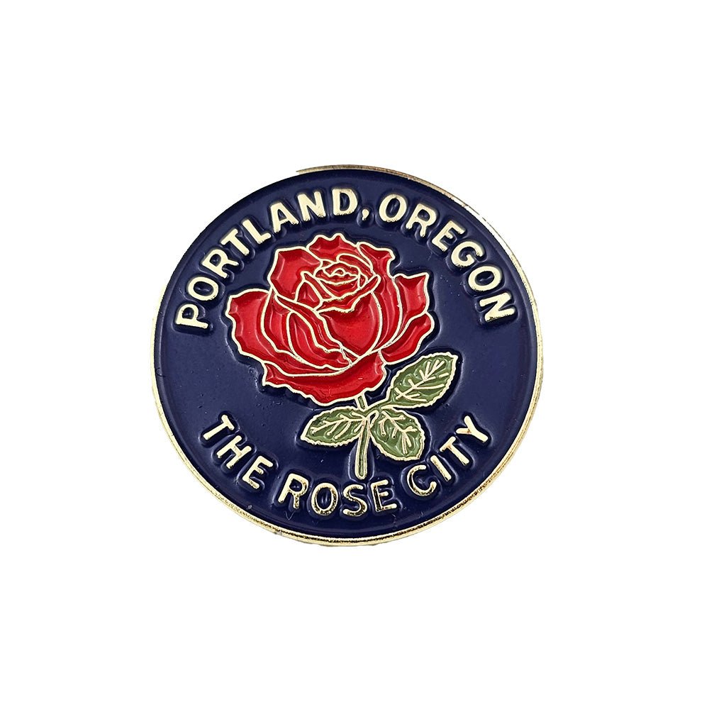 Rose City Pin - Enamel Pin - Hello From Oregon