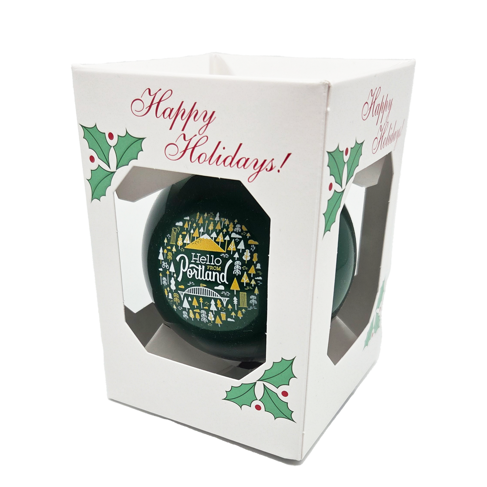 Happy Holiday Portland Ornament