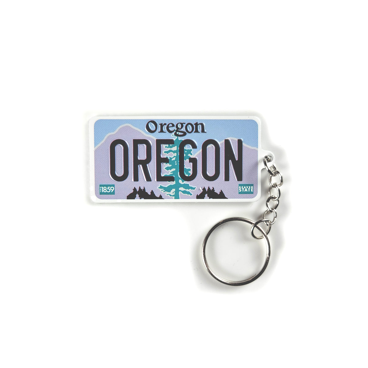 Oregon License Keychain