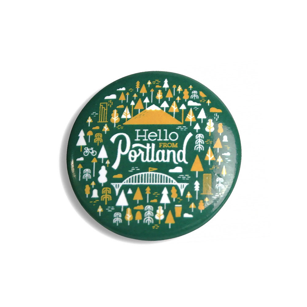Portland Burst Button | Forest