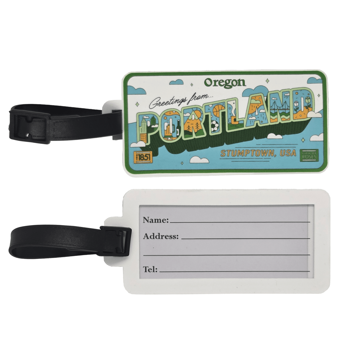 Greetings From Portland License Luggage Tag - Hello From Oregon