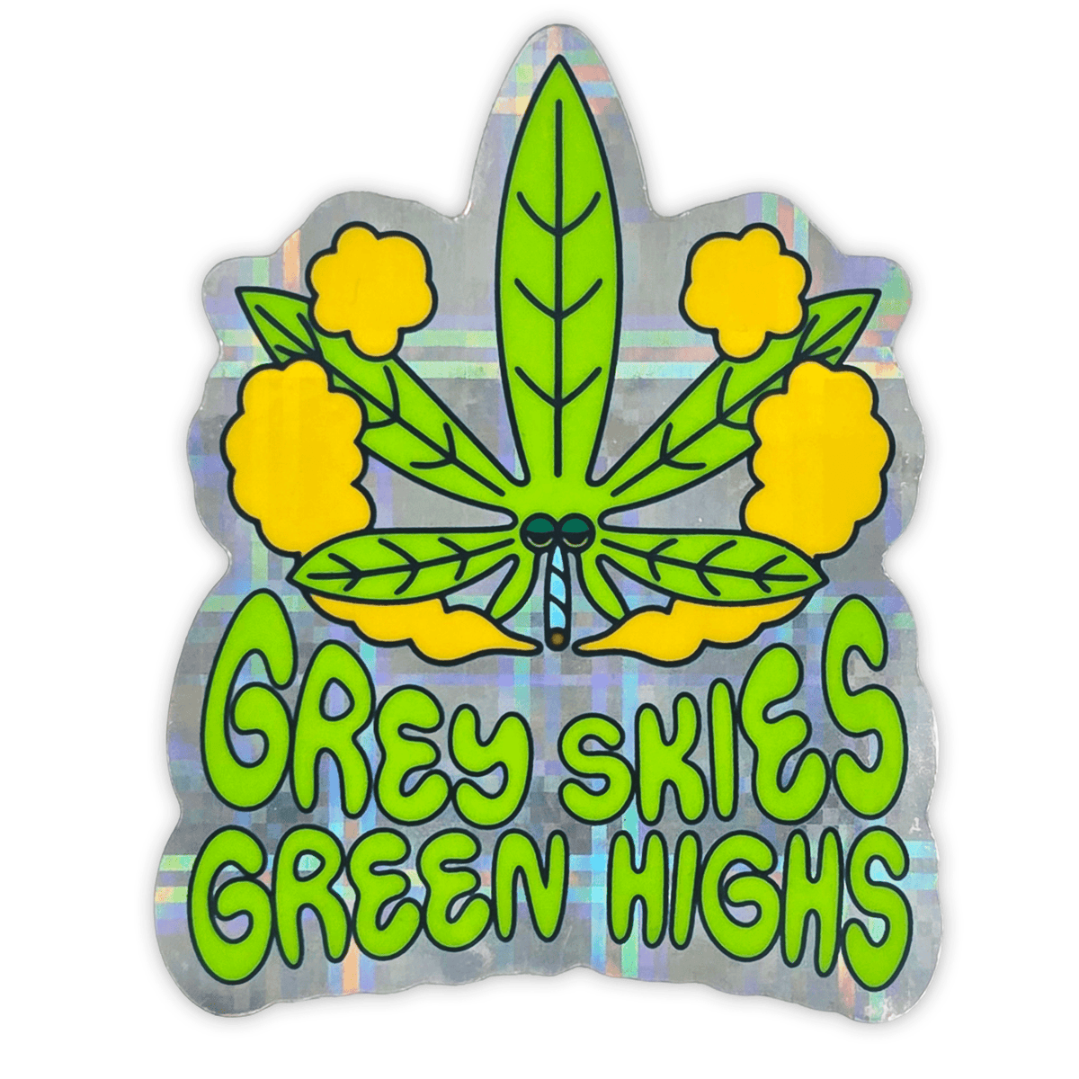 Grey Skies Green Highs Sticker - Stickers - Hello From Oregon