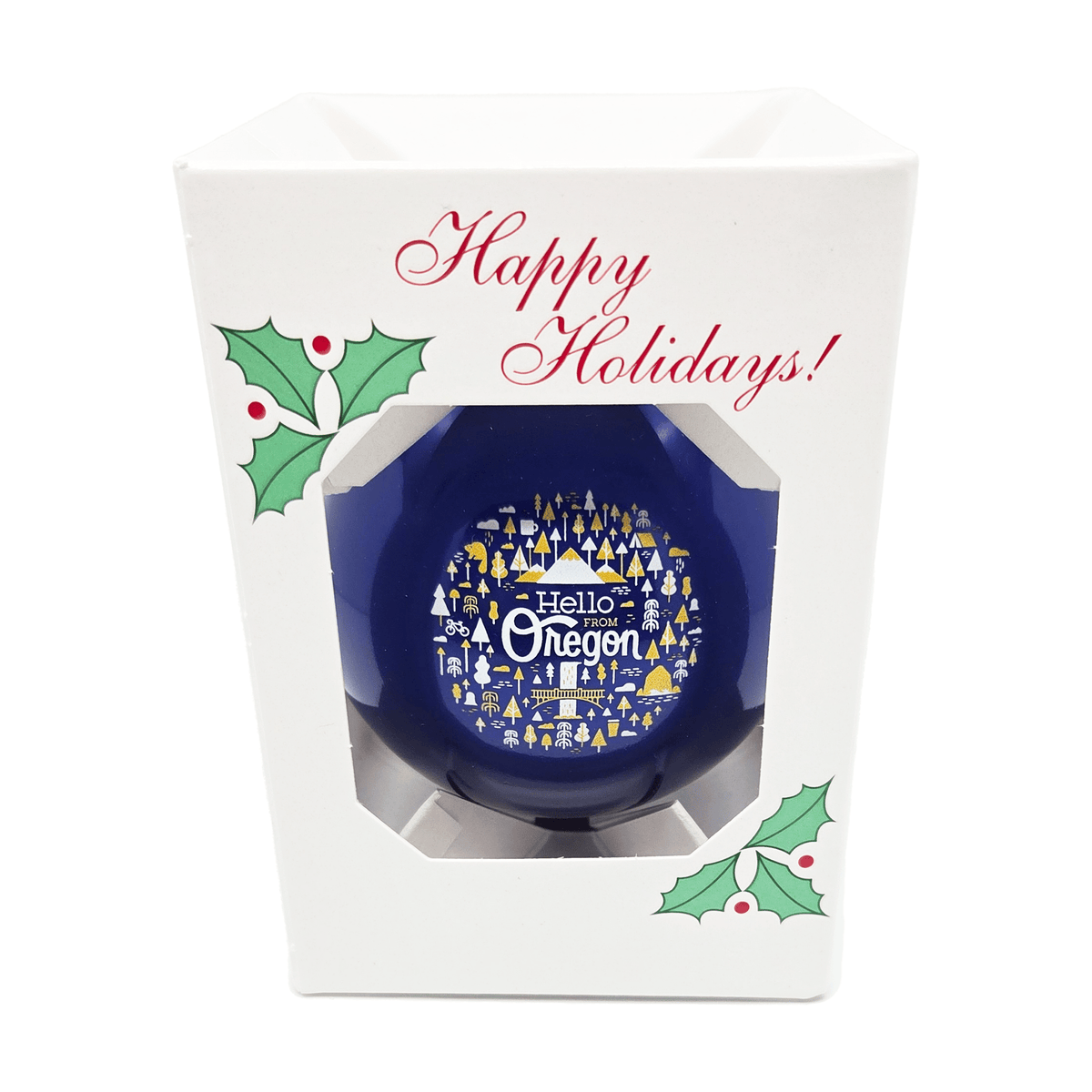 Happy Holiday Oregon Ornament - Gifts - Hello From Oregon