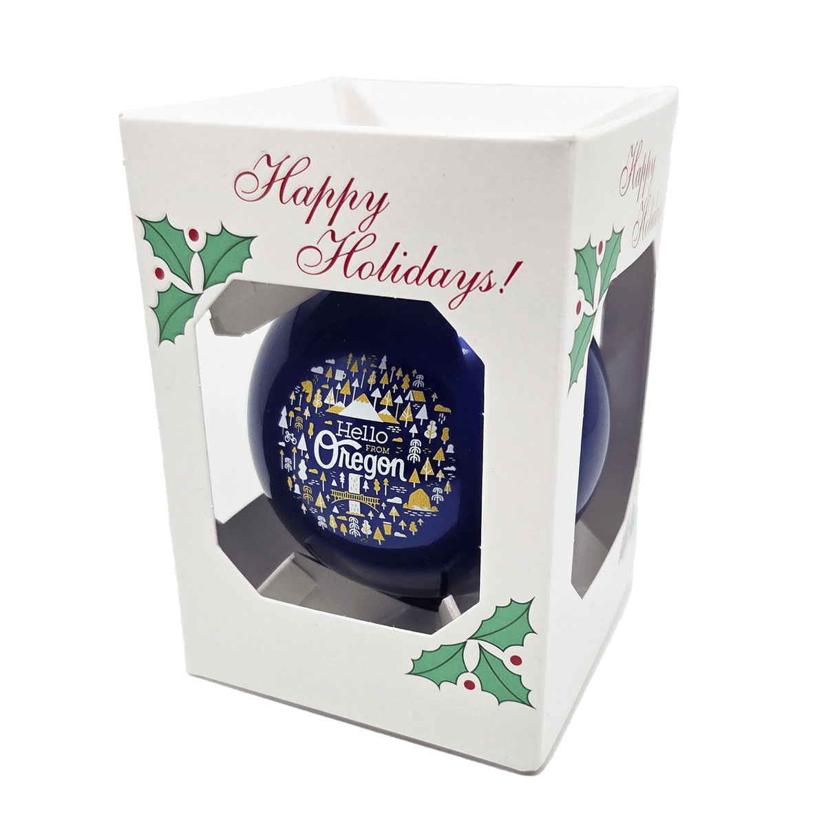 Happy Holiday Oregon Ornament - Gifts - Hello From Oregon