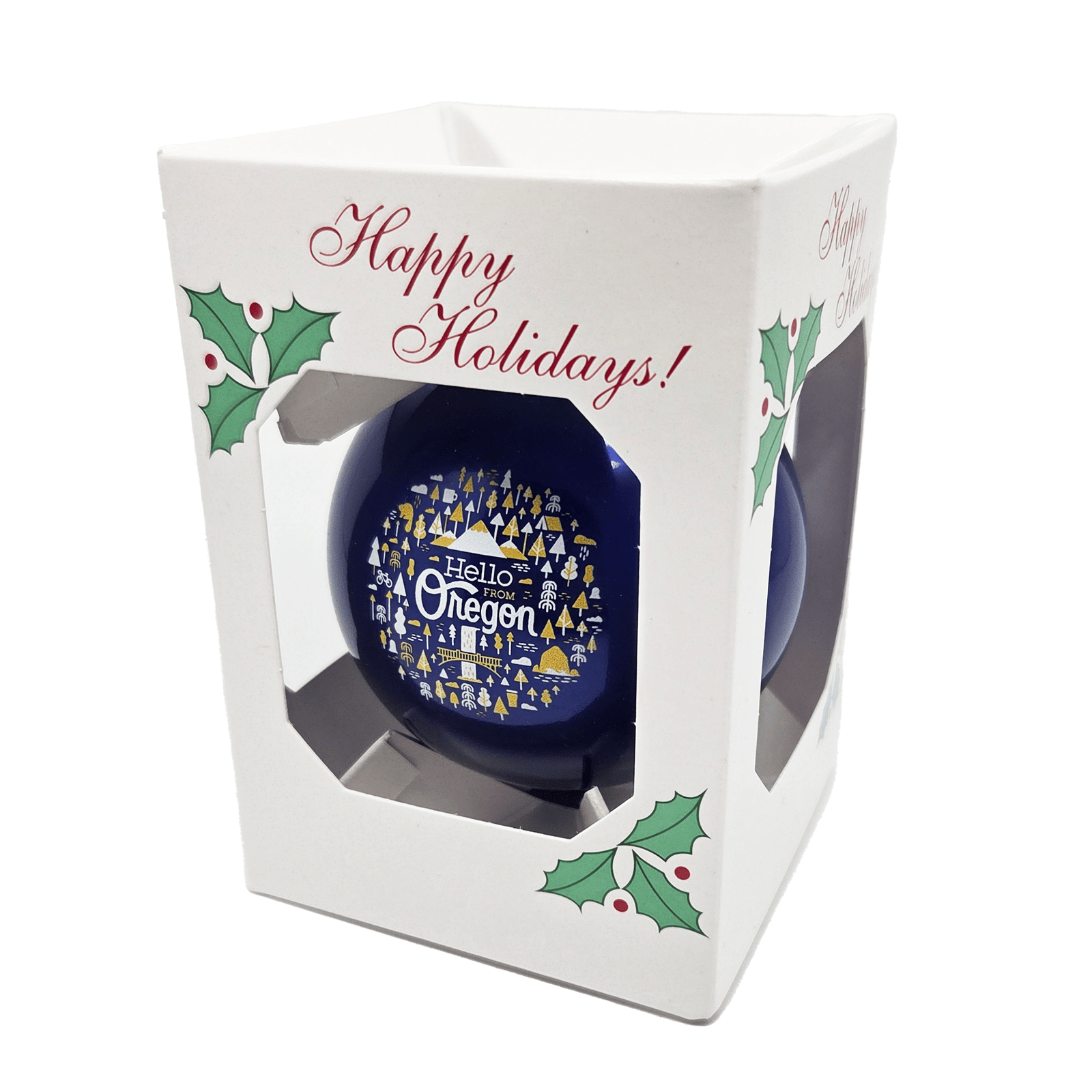 Happy Holiday Oregon Ornament - Gifts - Hello From Oregon