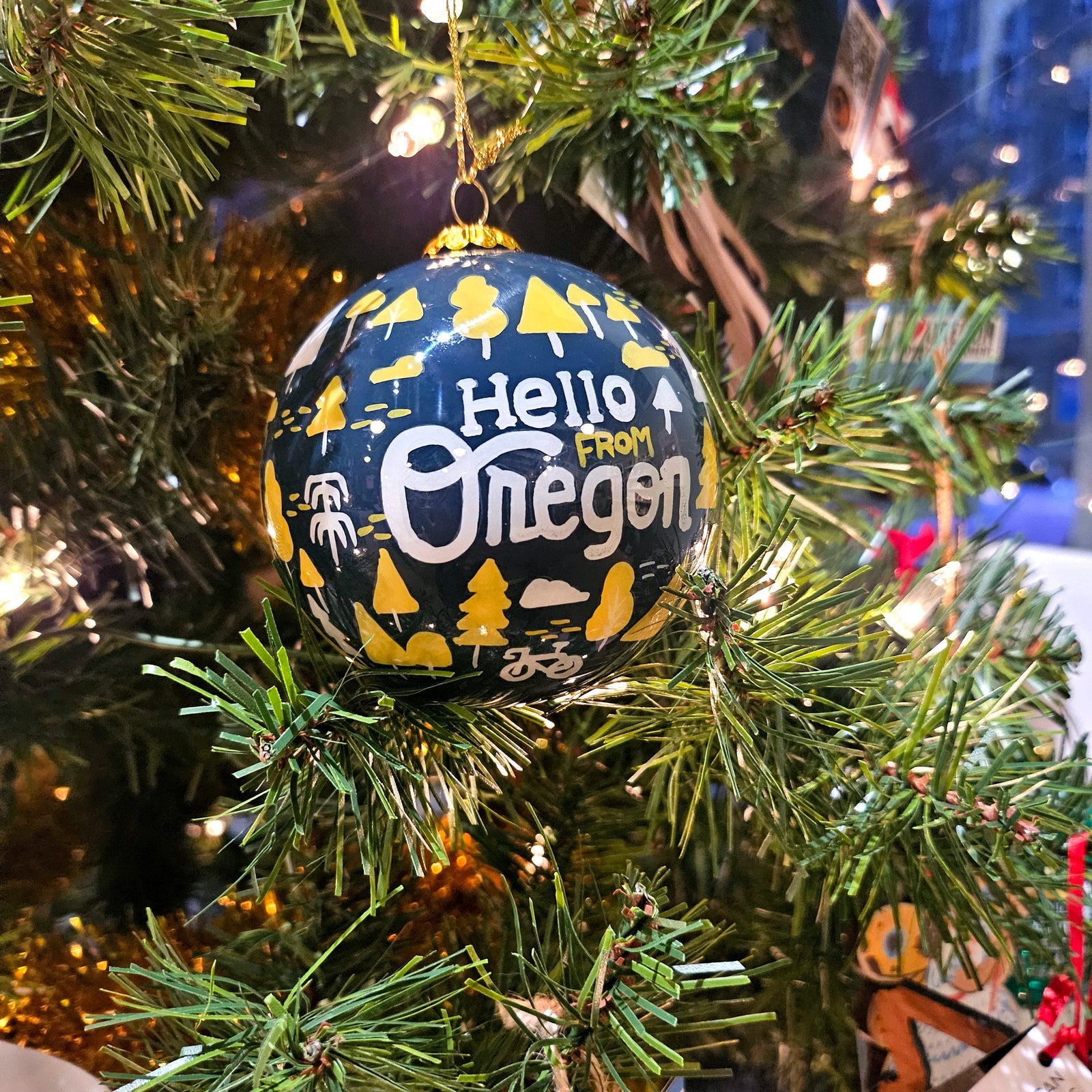 Oregon Burst Hand Painted Ornament - Gifts - Hello From Oregon