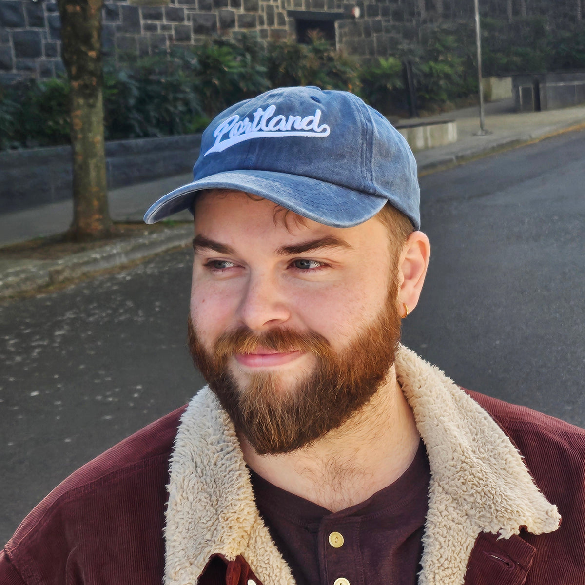 Pigment Washed Portland Dad Hat | Navy - Hats - Hello From Oregon