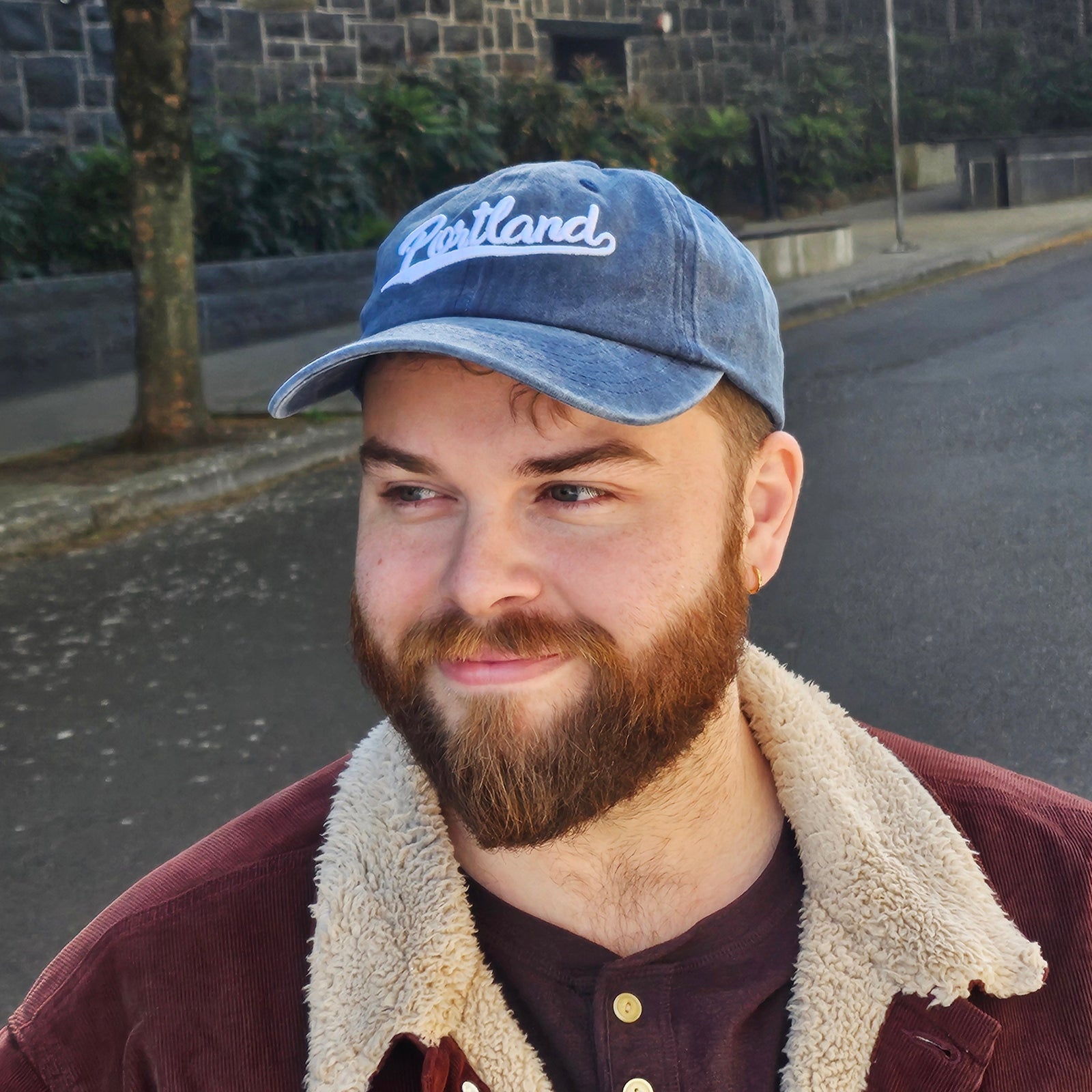 Pigment Washed Portland Dad Hat | Navy - Hats - Hello From Oregon