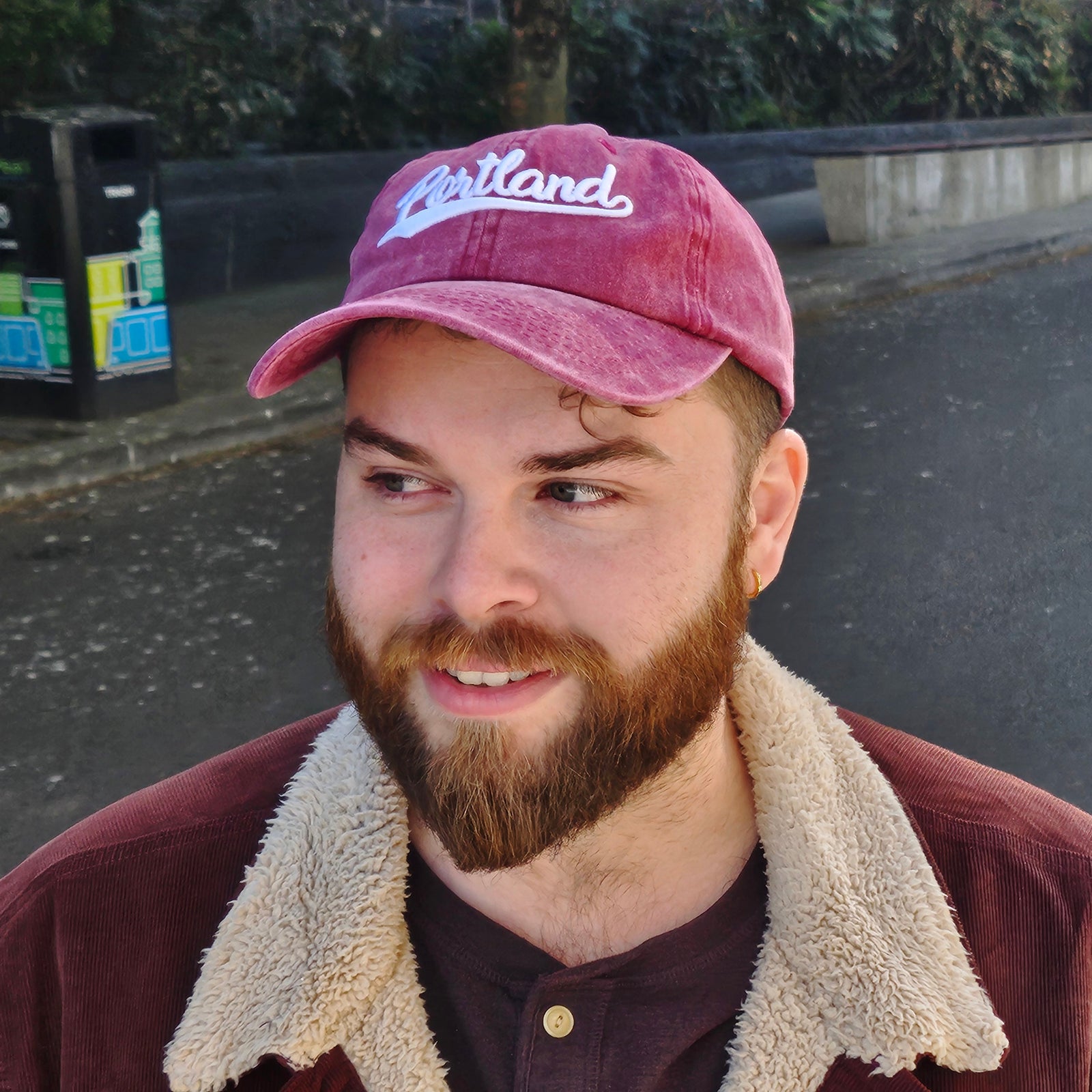 Pigment Washed Portland Dad Hat | Red - Hats - Hello From Oregon