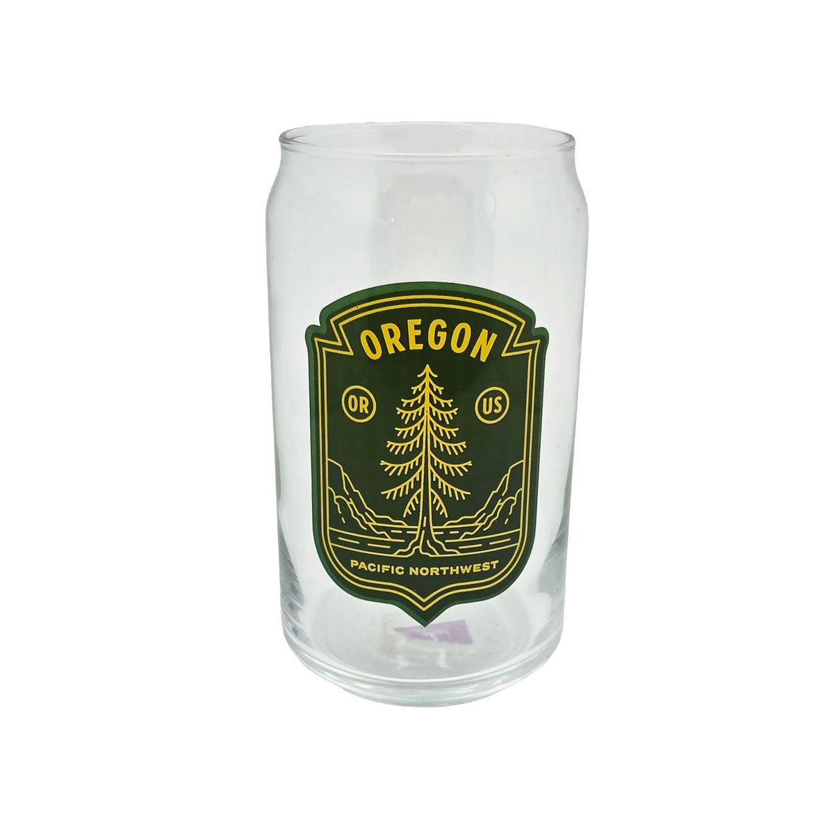 PNW Badge Can Glass - Pint Glass - Hello From Oregon