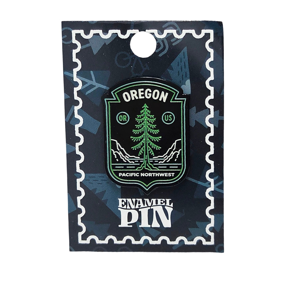 PNW Badge Pin - Enamel Pin - Hello From Oregon