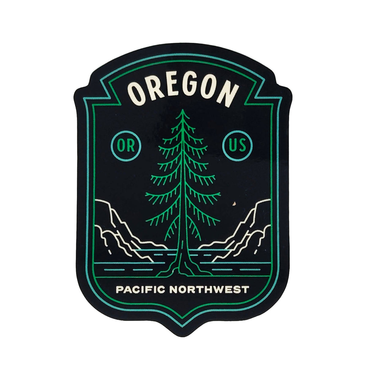 PNW Badge Sticker - Stickers - Hello From Oregon