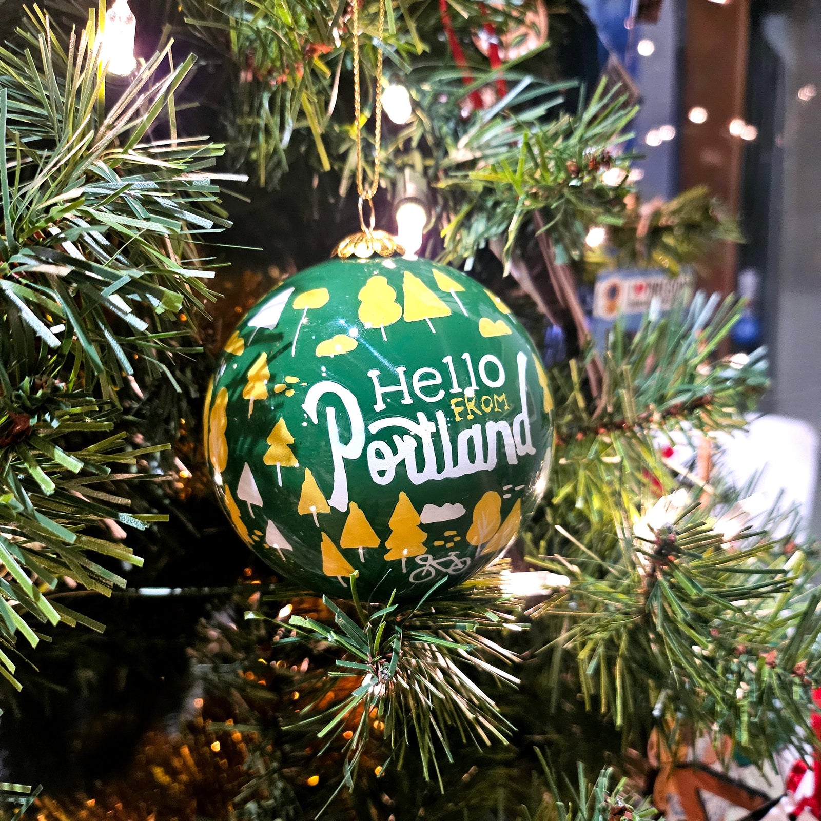 Portland Burst Hand Painted Ornament - Gifts - Hello From Oregon