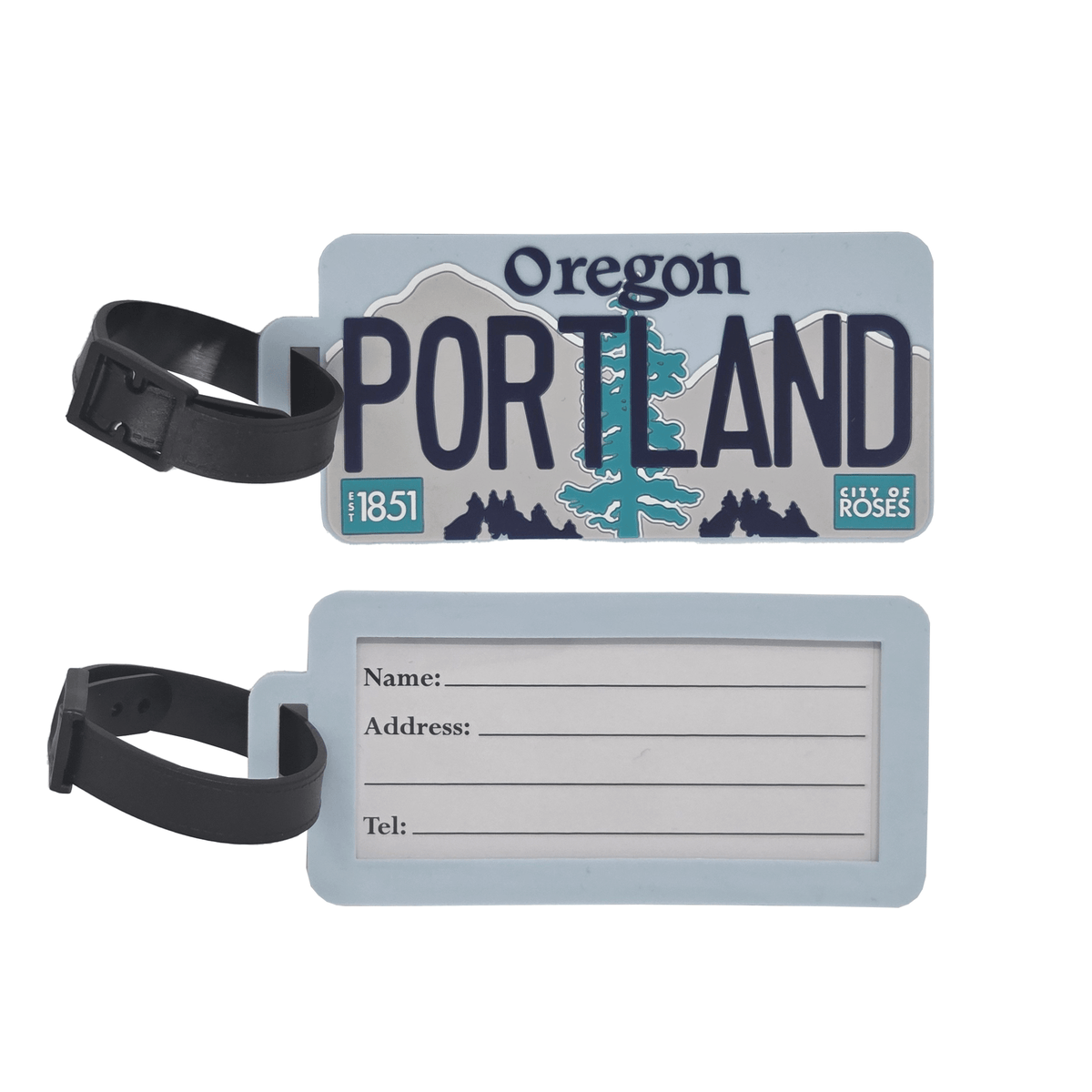 Portland License Luggage Tag - Hello From Oregon