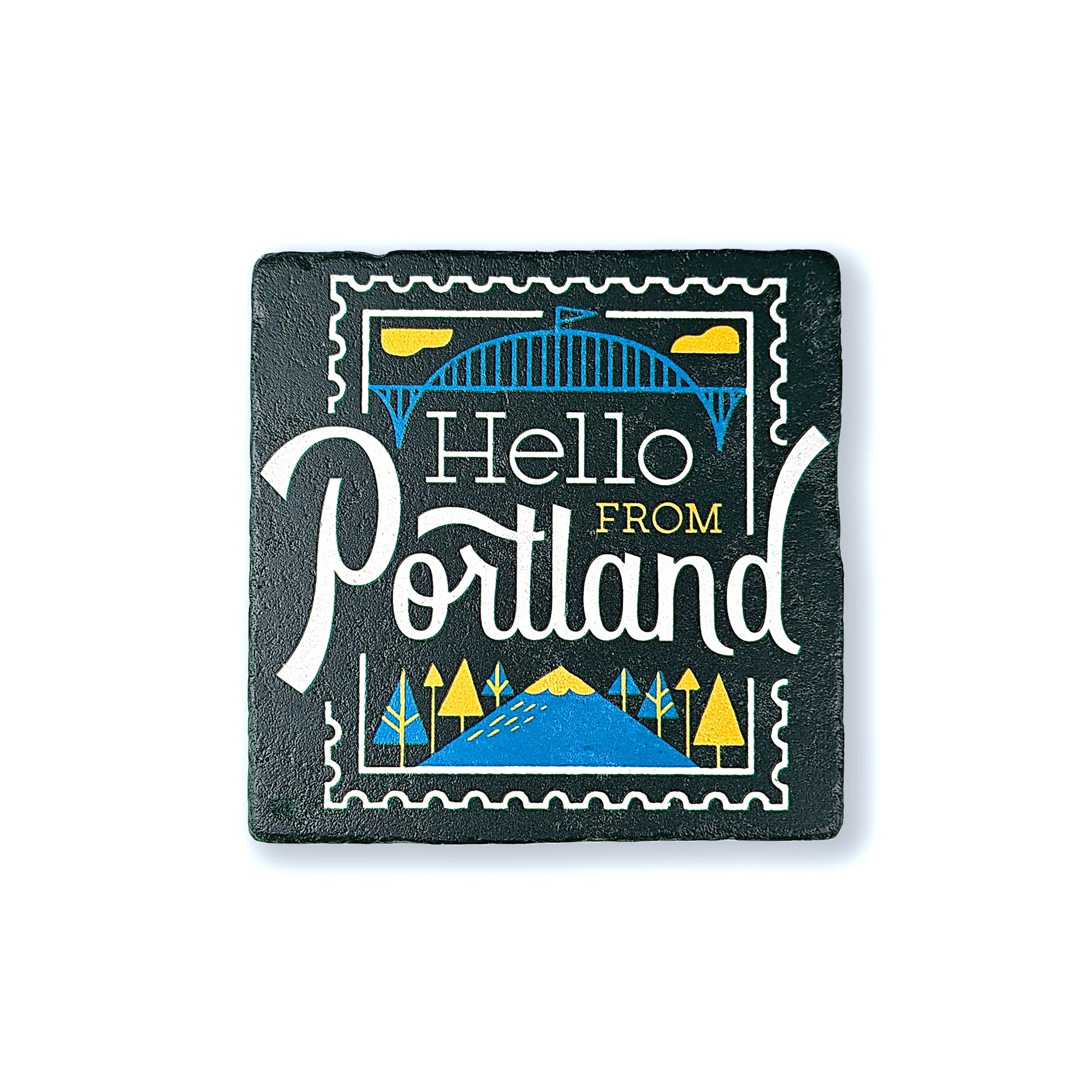 Portland Stamp Coaster - Coasters - Hello From Oregon