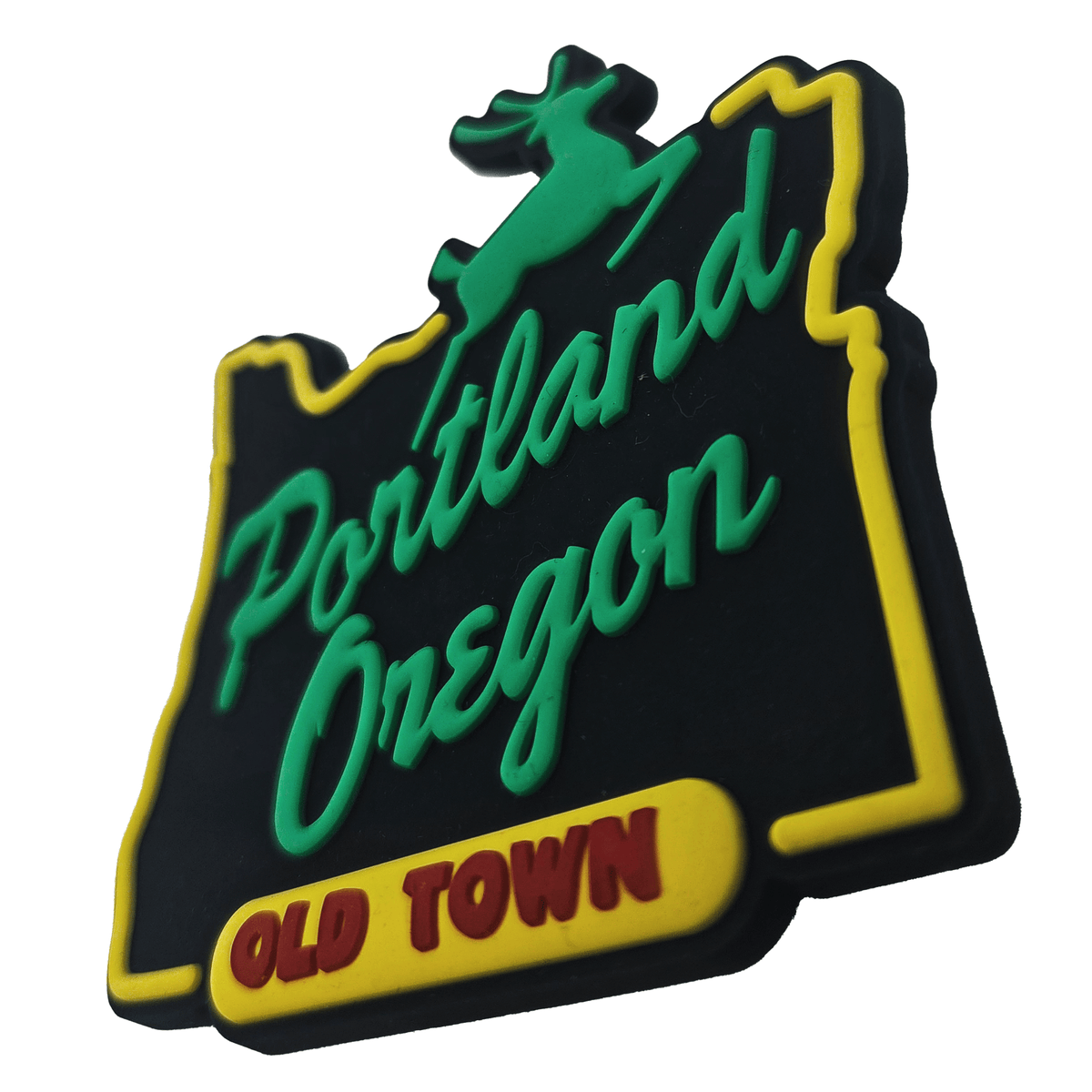 PVC Stag Sign Magnet - Hello From Oregon