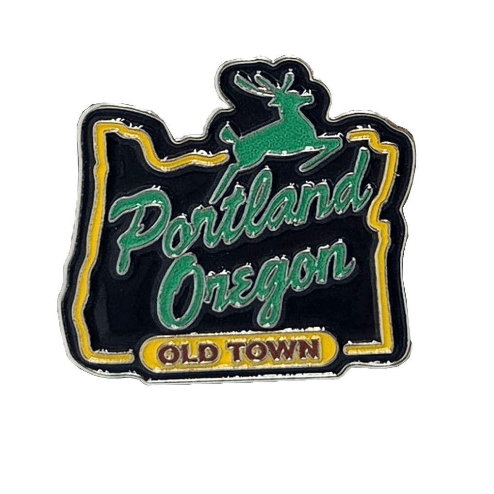 Stag Sign Pin - Enamel Pin - Hello From Oregon