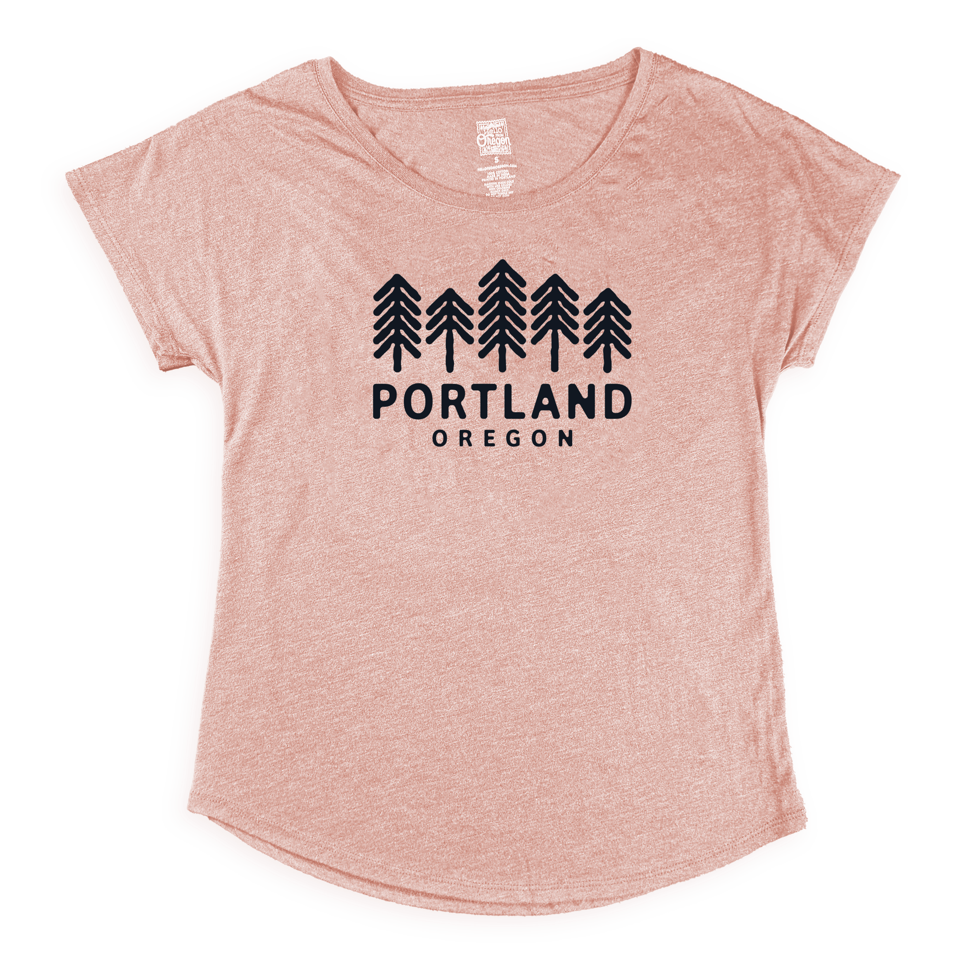 Tree Time Women's Tee | Pink - Tees - Hello From Oregon