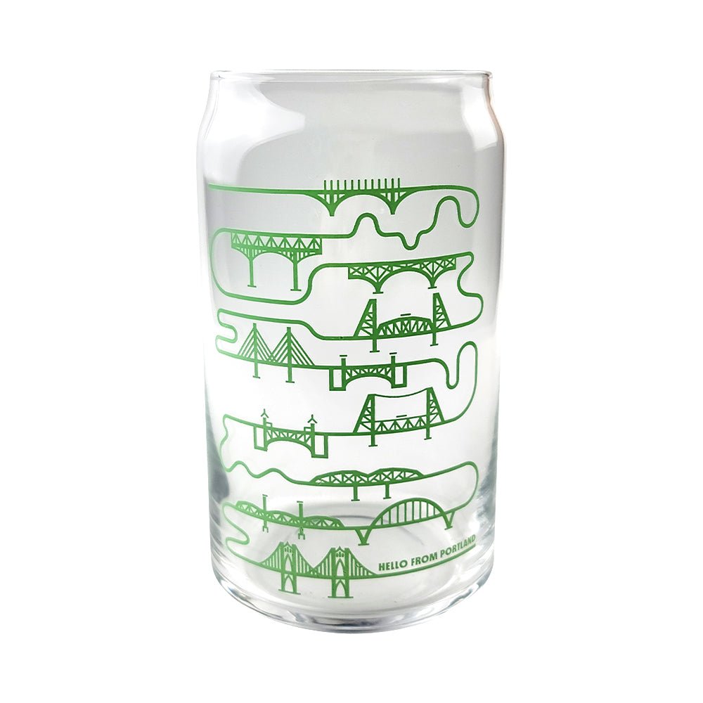 Endless Bridges Glass Can - Pint Glass - Hello From Oregon