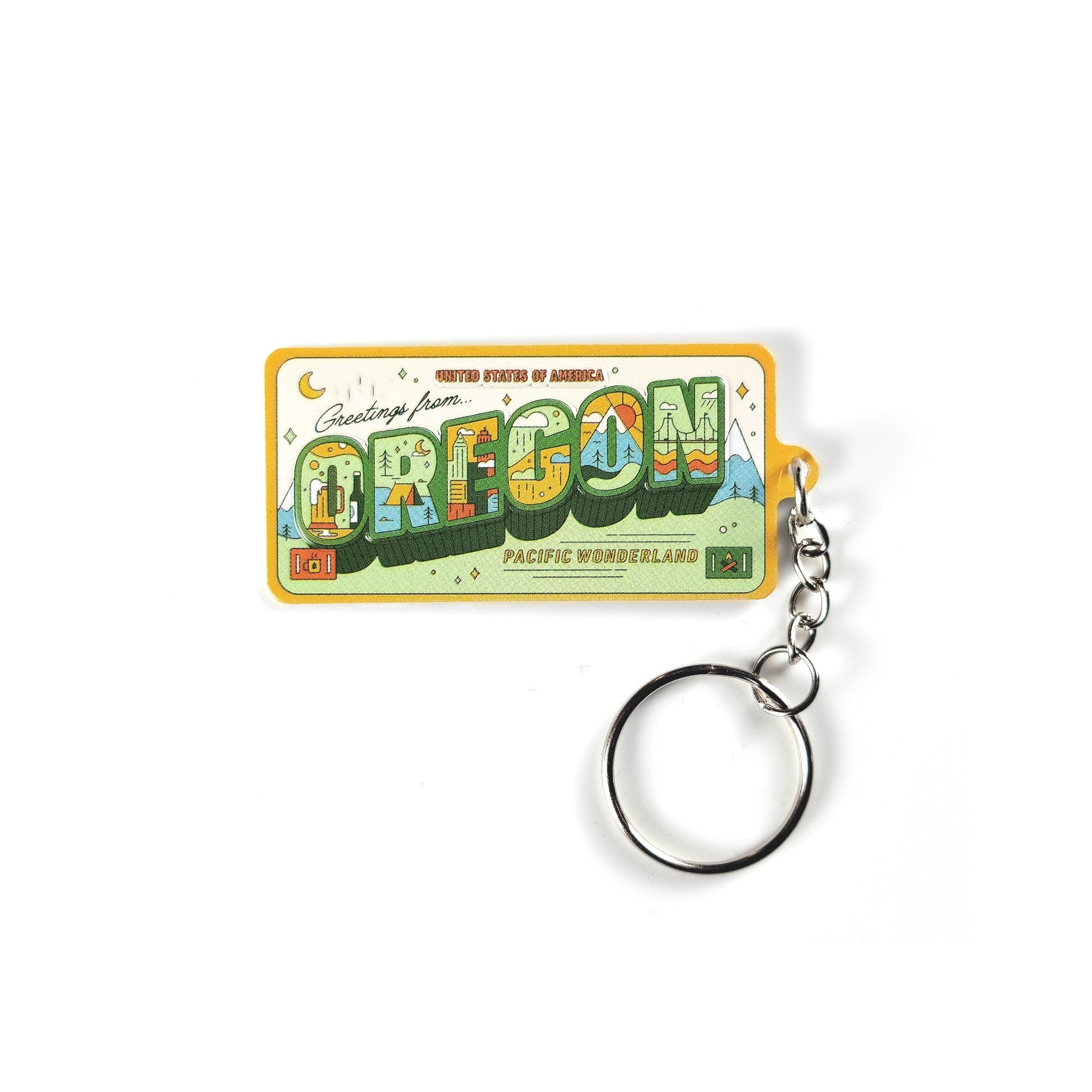 Greetings From Oregon License Plate Keychain - Keychains - Hello From Oregon