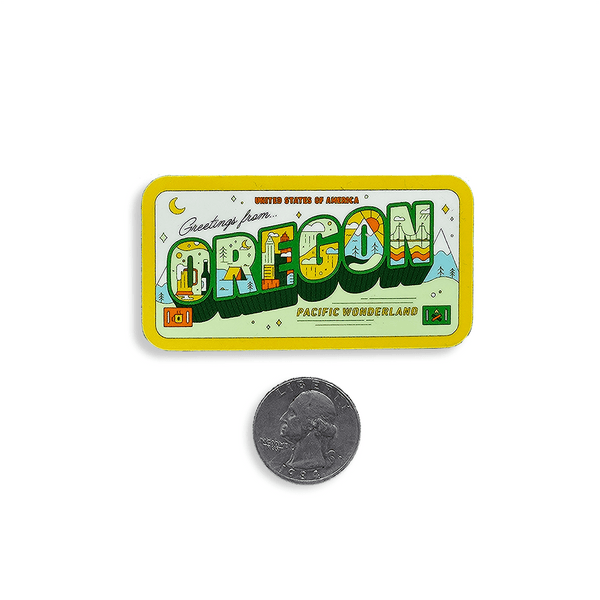Registration Sticker Oregon Greetings From Oregon License Sticker | Hello From Oregon | Wholesale
