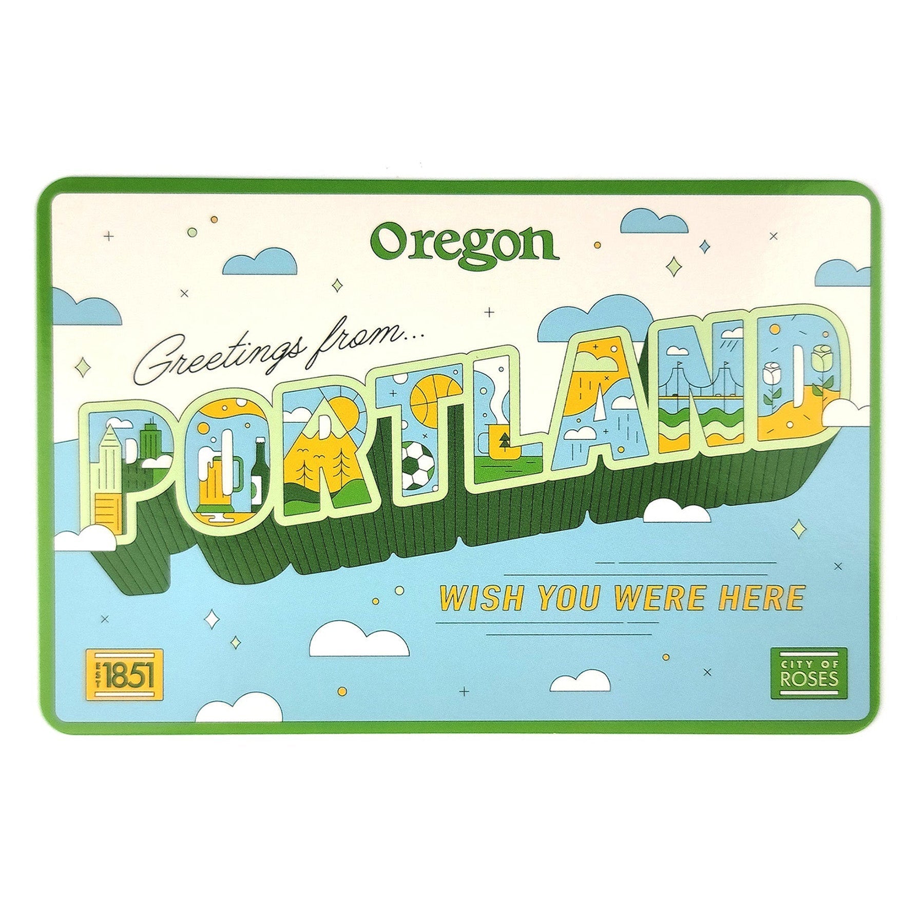 Greetings From Portland Postcard - Postcards - Hello From Oregon
