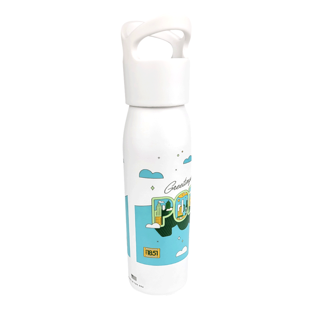 Greetings From Portland Water Bottle - Water Bottle - Hello From Oregon