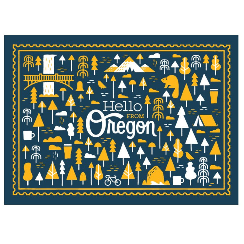Hello From Oregon Postcard - Postcards - Hello From Oregon