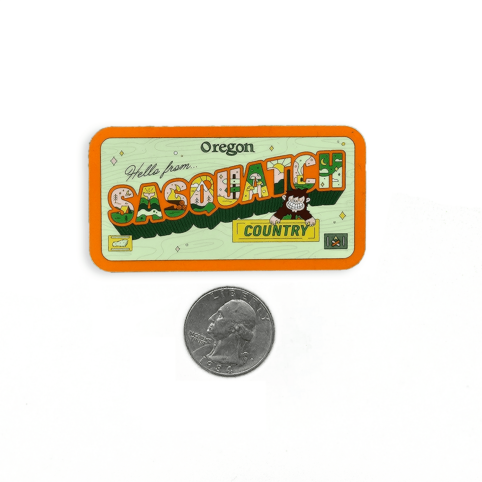 Hello From Sasquatch License Sticker