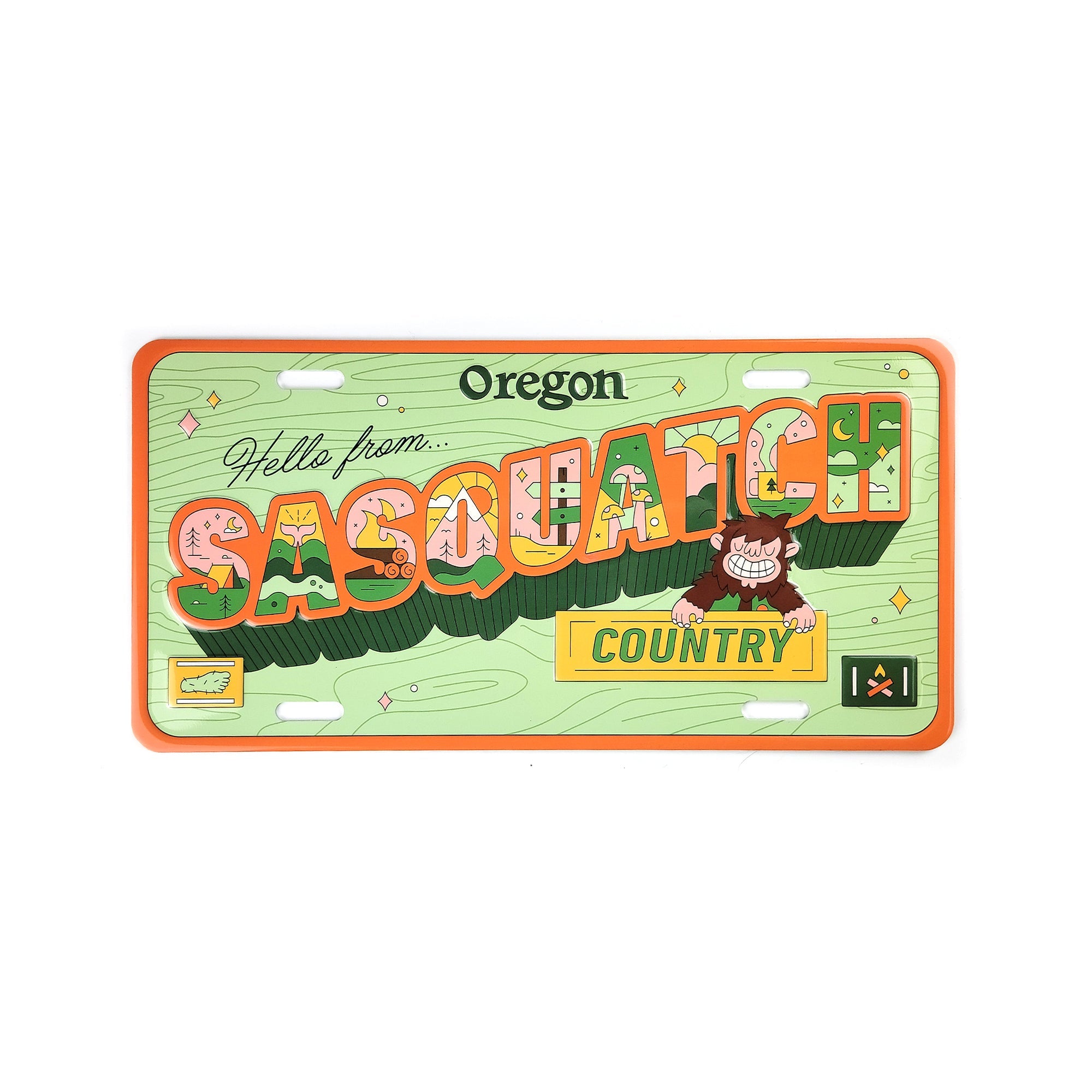 Hello From Sasquatch Souvenir License Plate - Vehicle License Plates - Hello From Oregon