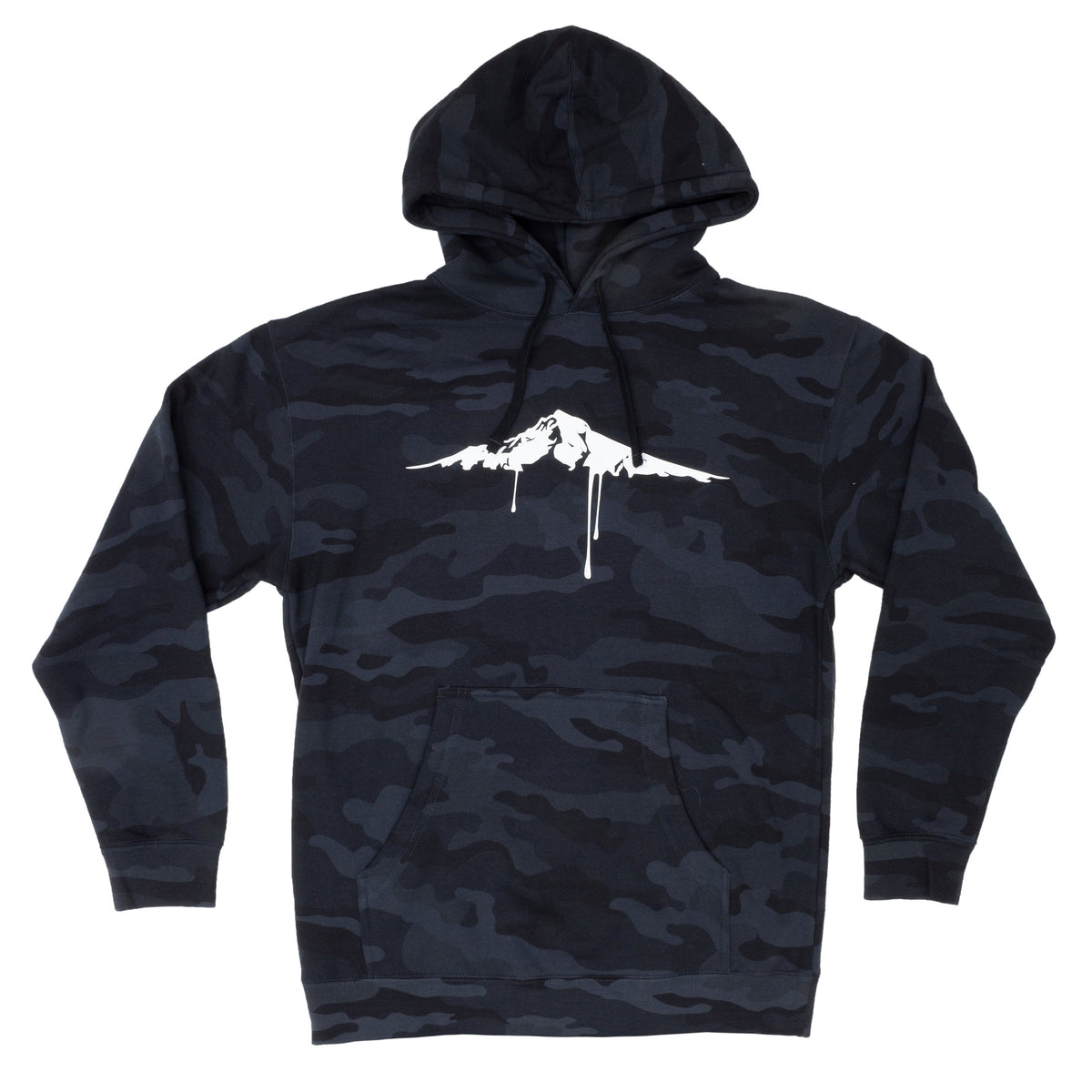 Melting Hood Hoodie | Black Camo - Clothing - Hello From Oregon