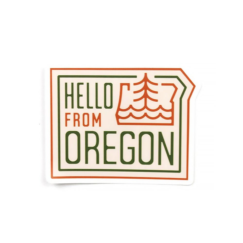 Oregon Badge Sticker | Orange - Stickers - Hello From Oregon
