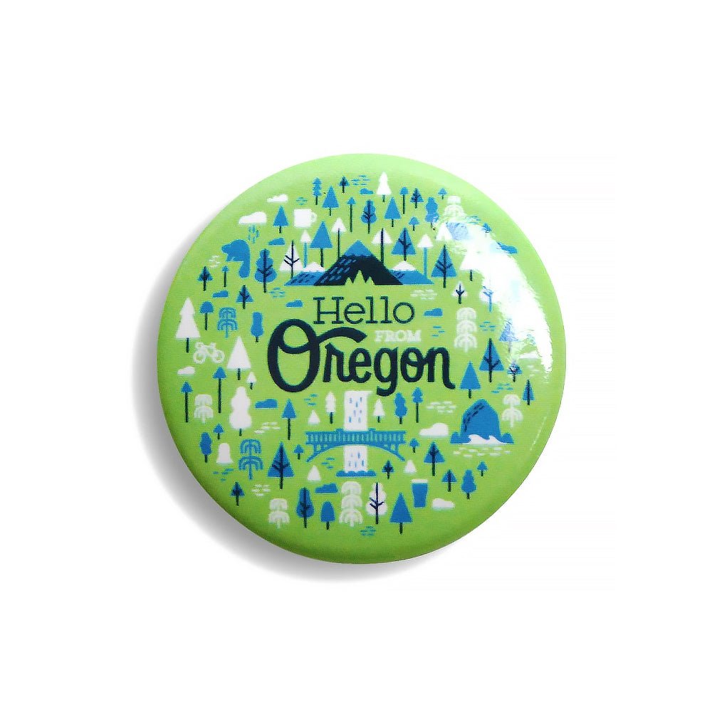 Oregon Burst Button | Sage - Button - Hello From Oregon