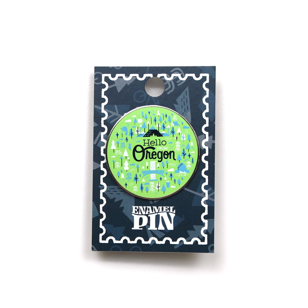 Oregon Burst Pin | Sage - Enamel Pin - Hello From Oregon