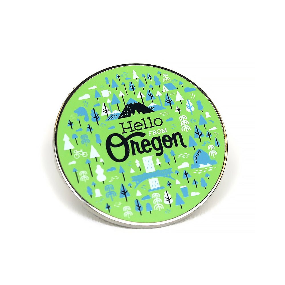 Oregon Burst Pin | Sage - Enamel Pin - Hello From Oregon