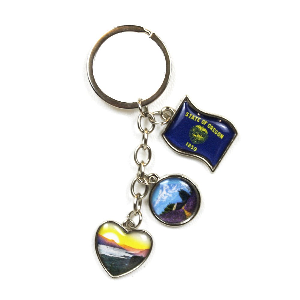 Oregon Heart Charm Keychain - Keychains - Hello From Oregon