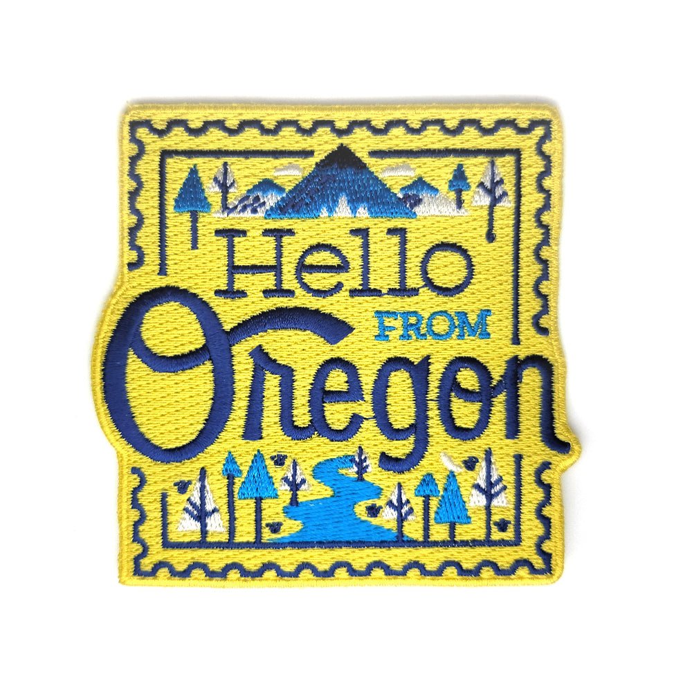 Oregon Stamp Patch | Yellow - Patches - Hello From Oregon