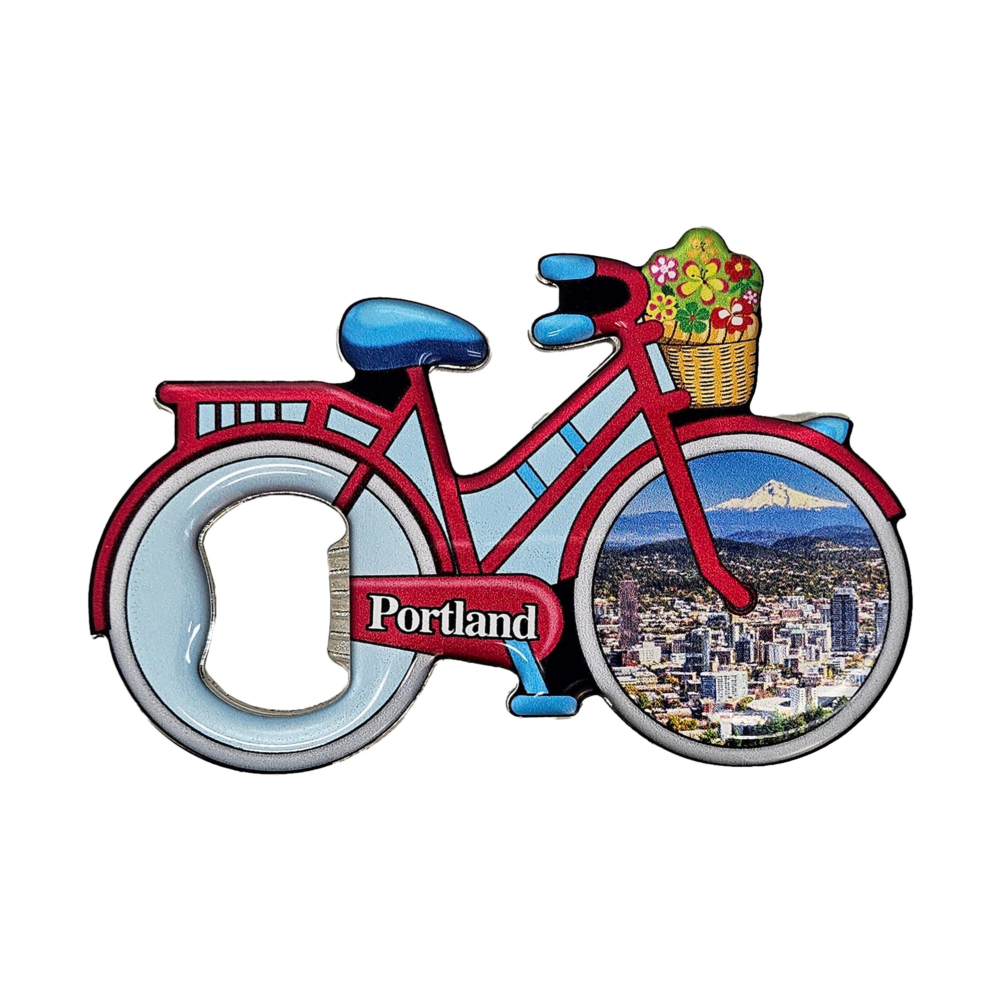 Portland Bike Bottle Opener Magnet - Magnets - Hello From Oregon