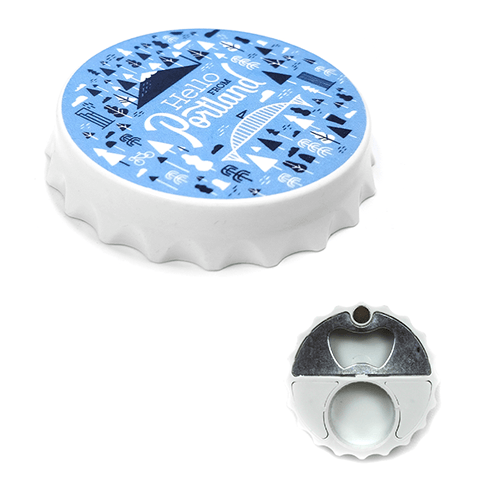 Portland Burst Bottlecap Opener Magnet - Magnets - Hello From Oregon