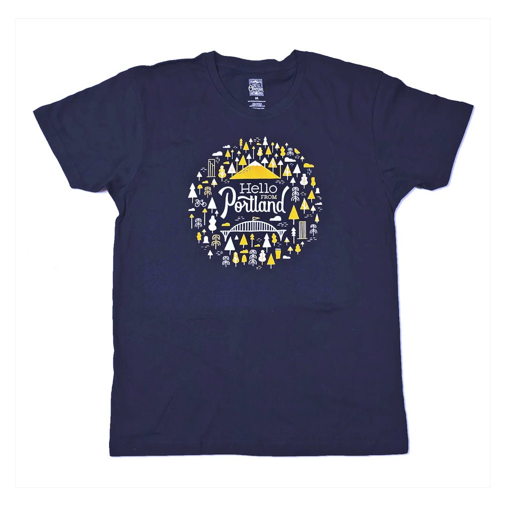 Portland Burst Tee | Navy - Tees - Hello From Oregon