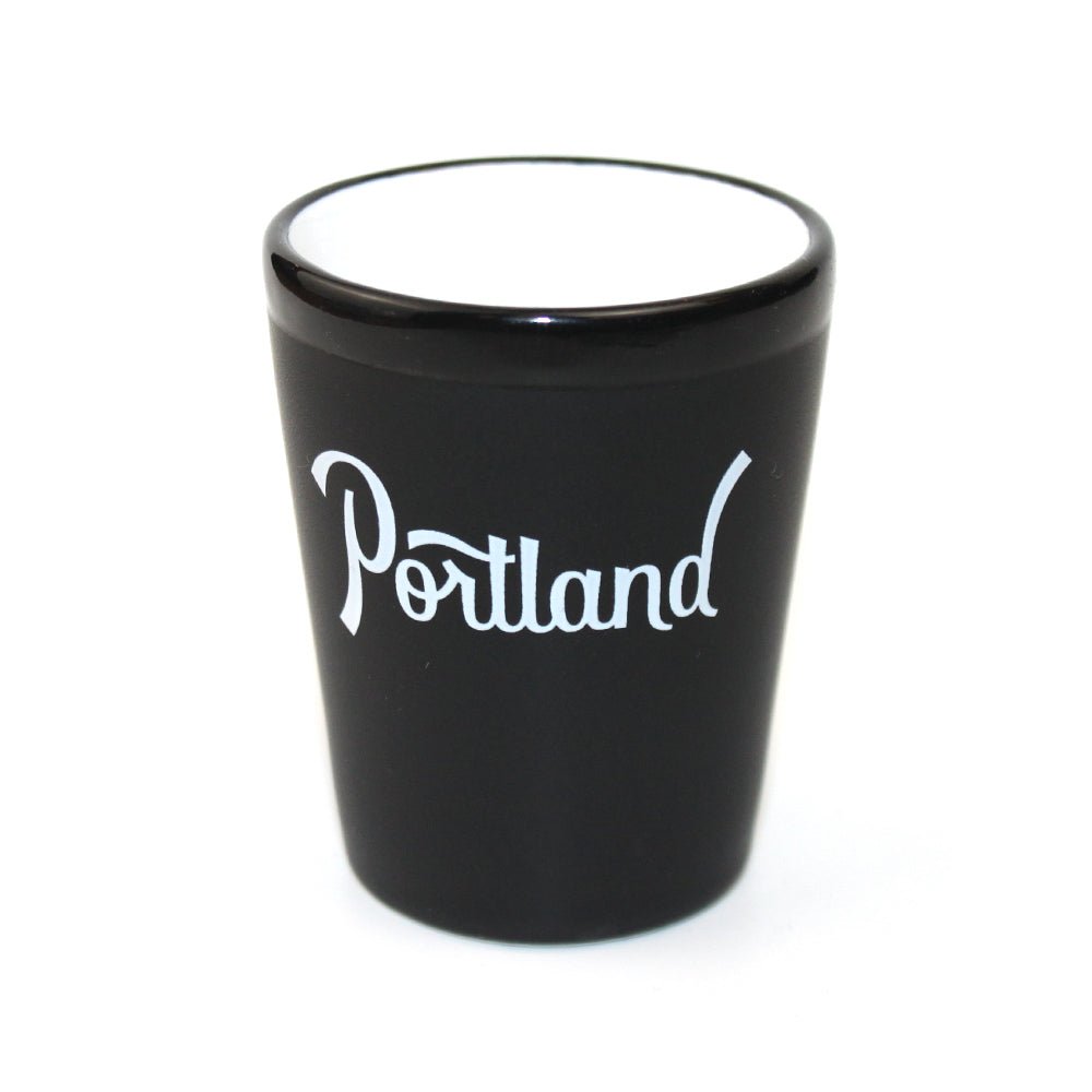 Portland Lone Ranger Shot Glass | White - Shot Glass - Hello From Oregon