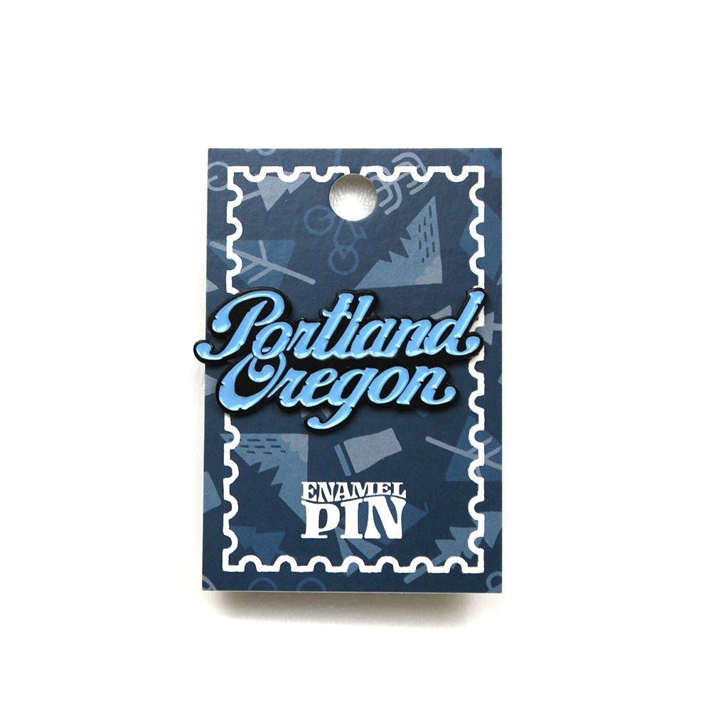 Portland Oregon Script Pin - Enamel Pin - Hello From Oregon