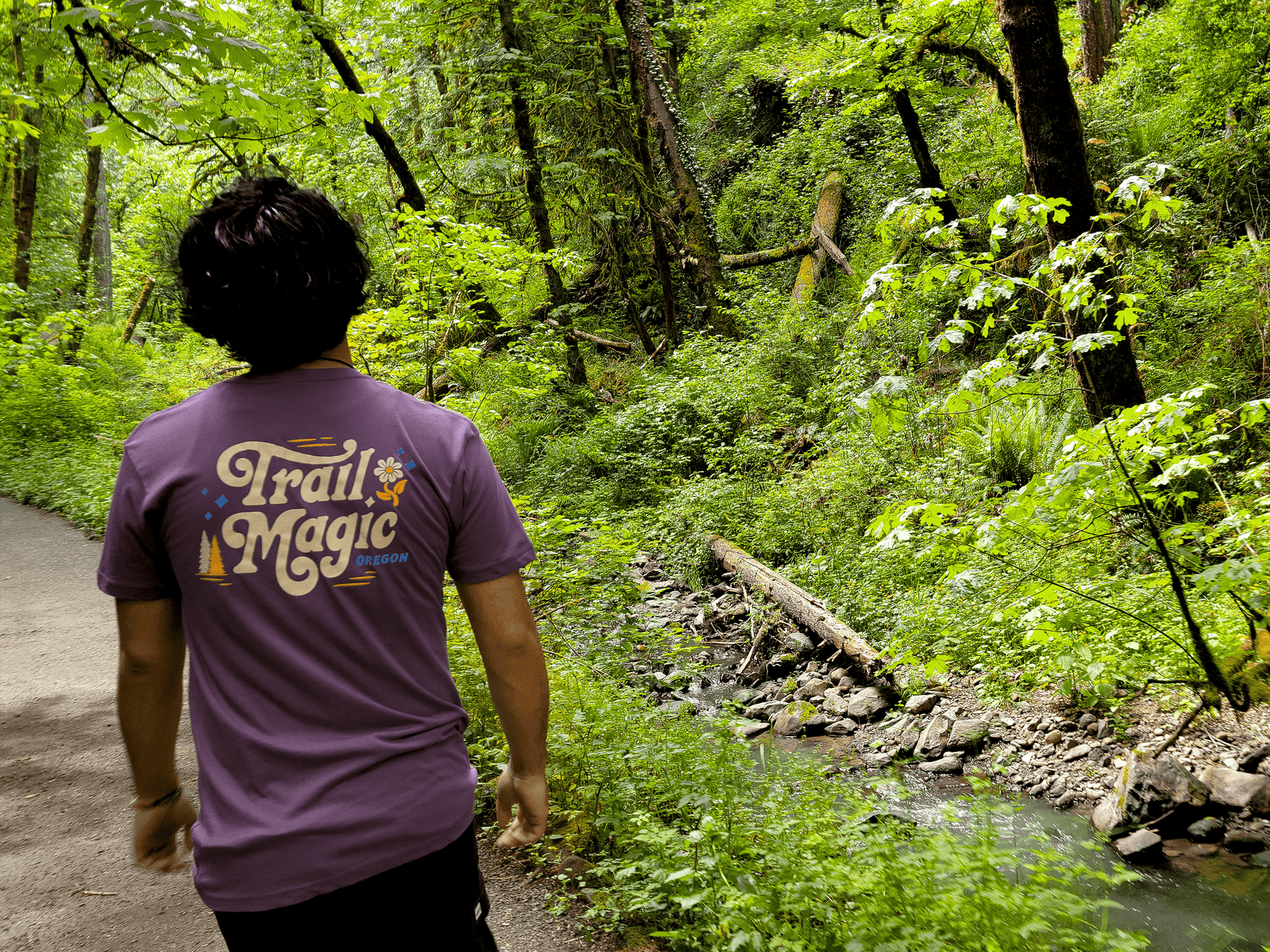Trail Magic Tee | Purple - Tees - Hello From Oregon