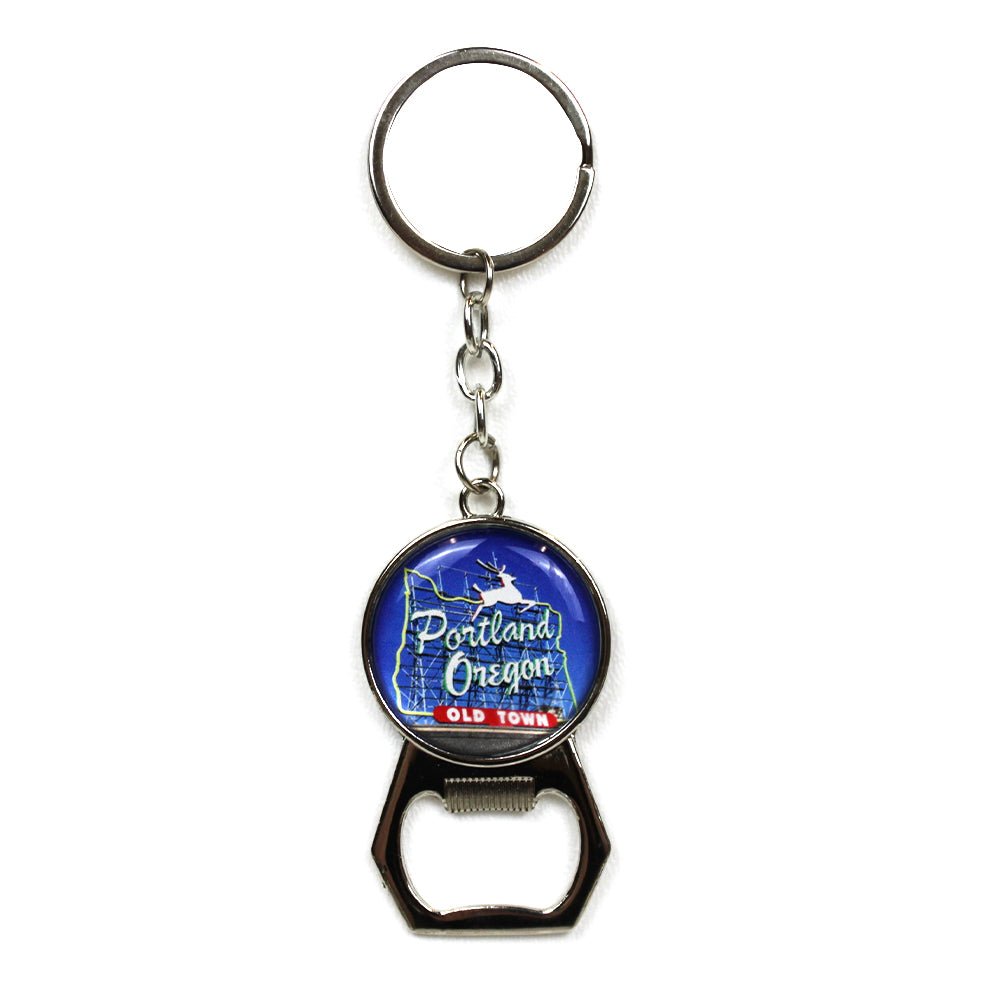 White Stag Bottle Opener Keychain - Keychains - Hello From Oregon