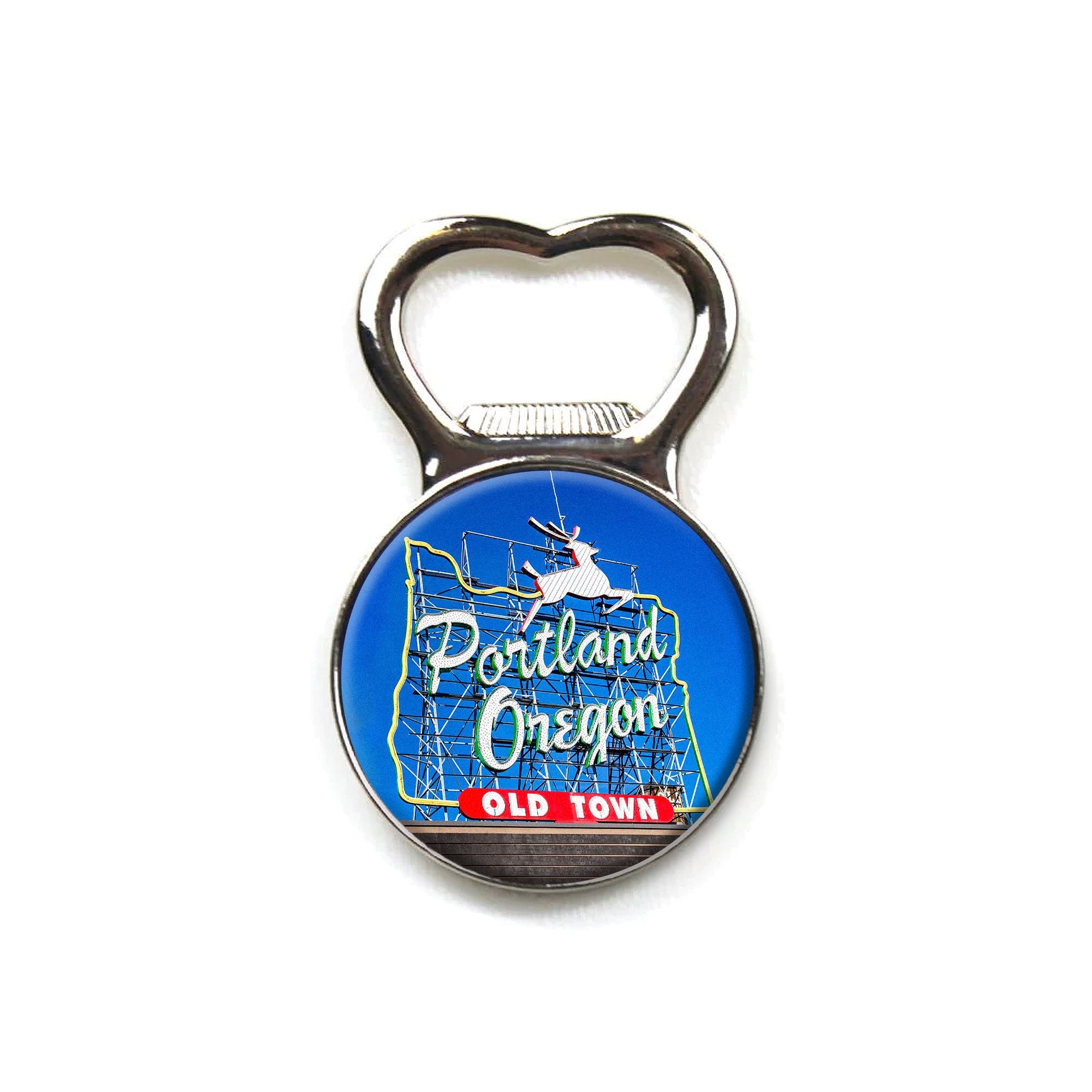 White Stag Bottle Opener Magnet - Magnets - Hello From Oregon